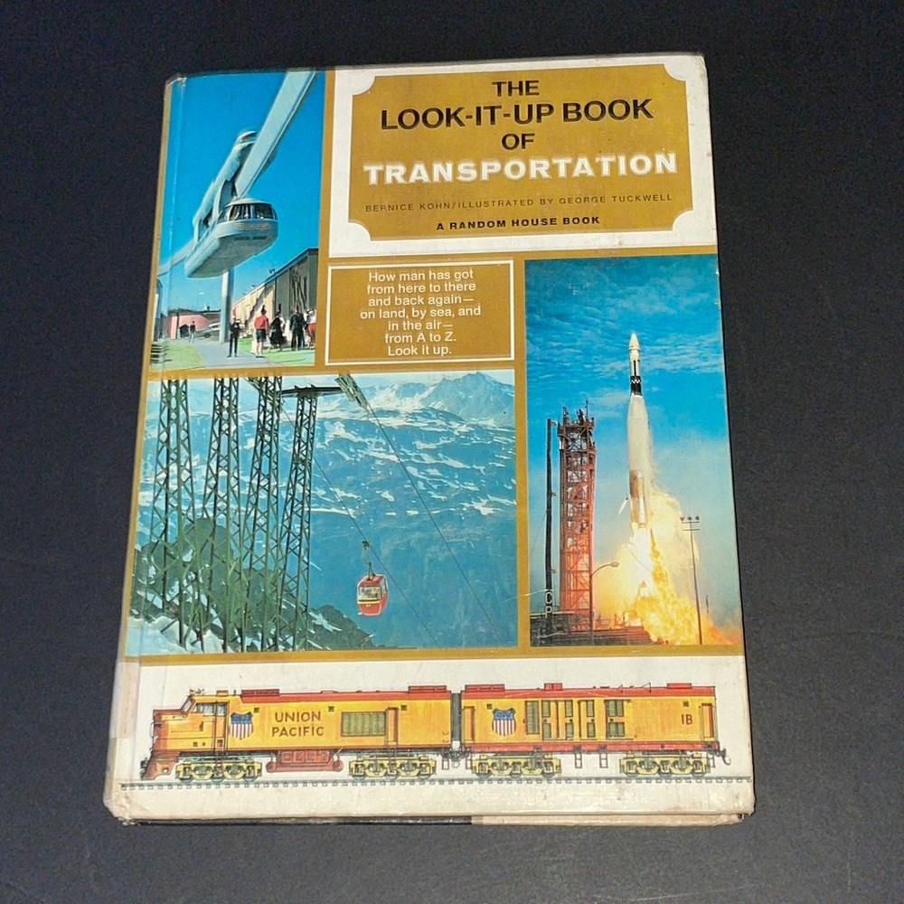 1968 The Look-It-Up-Book of Transportation Bernice Kohn Hardcover Educational Vi